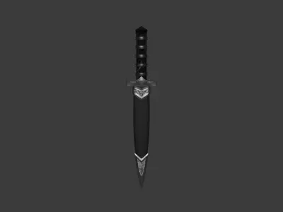 Dark Assassin Dagger Free low-poly 3D model