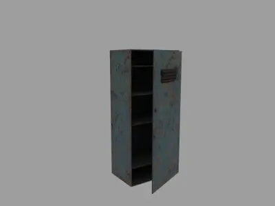 Rusty locker Free low-poly 3D model