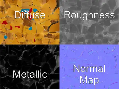 Cardboard Airplane Toy Model Pack Low-poly 3D model