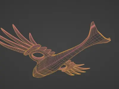 Helicopter scifi 3D model