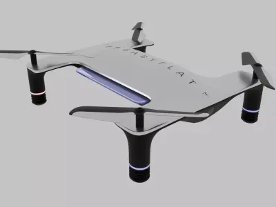 Drone taiwanese prototype Low-poly 3D model