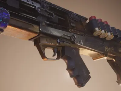 Cool Gun Low-poly 3D model