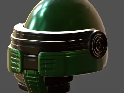 Gas mask helmet 3d model scifi low-poly 3d model Low-poly 3D model 2