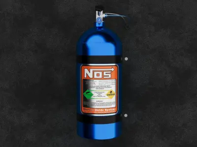NOS - Aluminum Nitrous Bottle 3D Model Low-poly 3D model