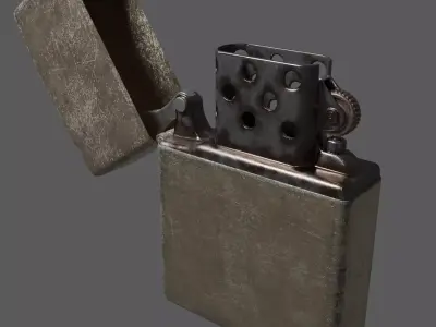 Old Zippo Lighter 3D model  Low-poly 3D model