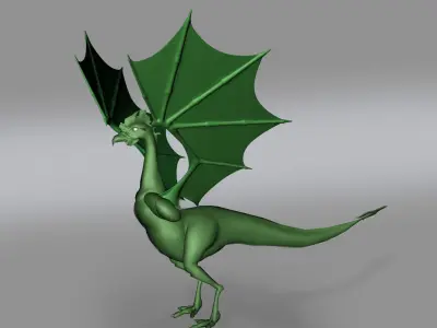 Basilisk Dragon Free low-poly 3D model