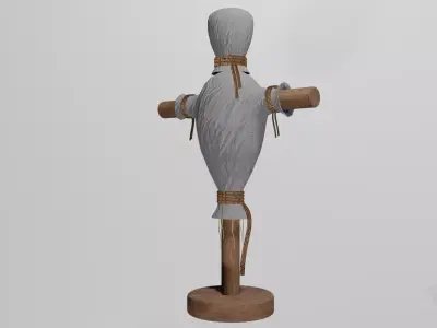 Medieval fencing training apparatus 3D model