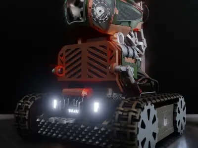 Military Cannon Robot GF32 3D model