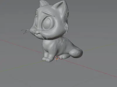 Cute Cat Low-poly 3D model