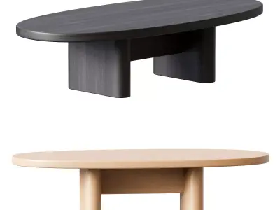 Wooden Coffee Table Fishes Series 18 by Joel Escalona 3D model