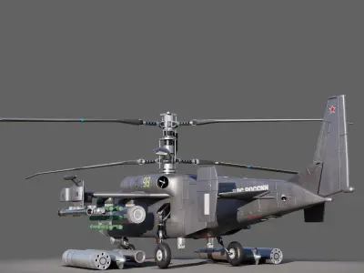Kamov ka-52 Alligator 3D model