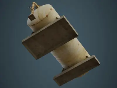 Industrial Gas Tank 5B Low-poly 3D model