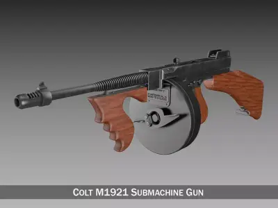 Colt Model1921 Thompson Submachine Gun 3D model
