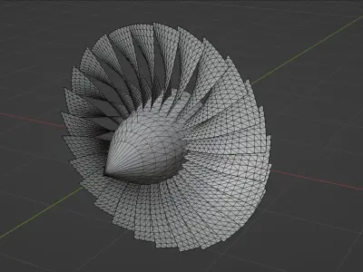 A320-Engine-Fan spiral Free 3D model