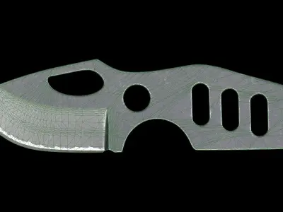 Neck Knife Low-Poly Free low-poly 3D model