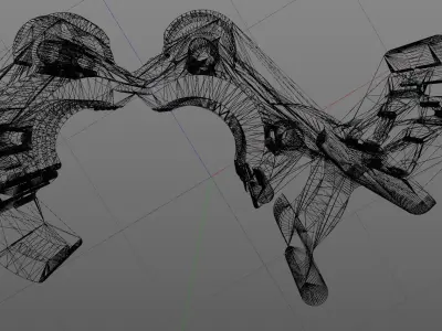 Plastic clamp with clip 3D model