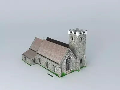 Eco Rail Church Dummy Old Steam Days Free 3D model