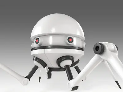 Lowpoly Four legged mech RIGGED Low-poly 3D model