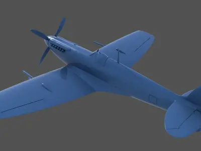 Spitfire MK XII - Commercial license - 1-48 and 1-24 scale 3D print model