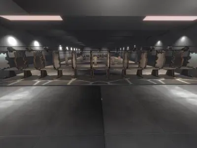 Shooting Range Interior 3D model