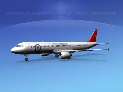 Airbus A321 LTU 3D model