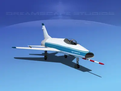 North American F-100E Flight Systems 3D model
