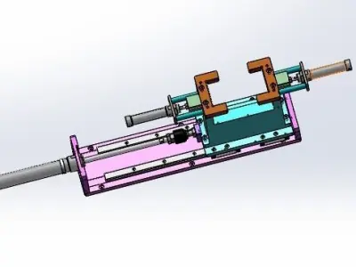 Pneumatic conveying clamping platform 3D model