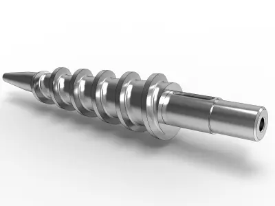 Extruder conical screw 3D model