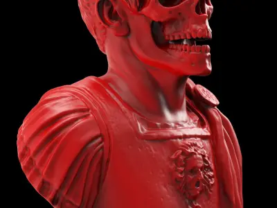 Caesar Skull Bust 3D print model