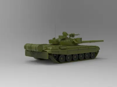 T-72 battle tank 3D model