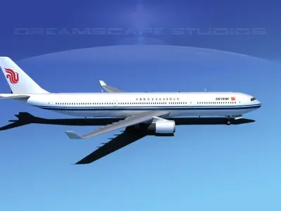 Airbus A330-300 Air China 3D model