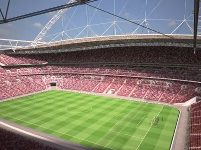  Wembley Stadium London at Day and Night 3D model