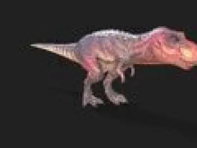 Tyrannosaurus Rex  with 200 frames of action  Low-poly 3D model