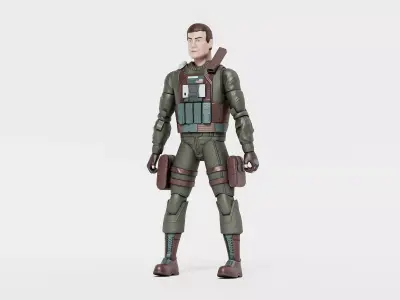 Realistic Military Soldier Character Model 3D model