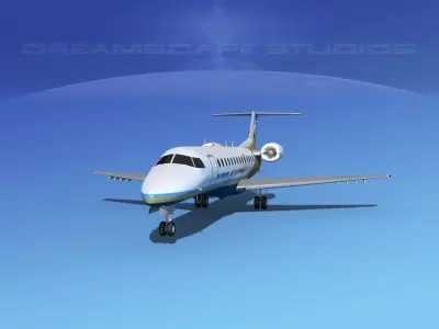 Embraer ERJ-135 Alaskan Jet 3D model