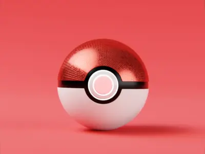 High-Quality Sci-Fi Pokeball Free 3D model