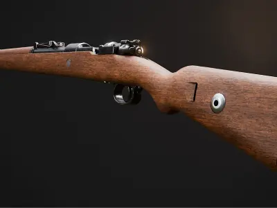 Mauser Kar98k - German WW2 Rifle 3D model