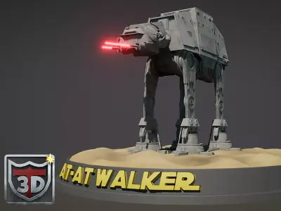 Blender 3  UE5  Star-wars AT-AT Walker Fan Art Model Guide 3D model