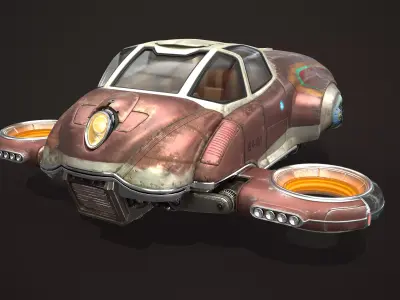 Sci-Fi Flying Machine 3D model