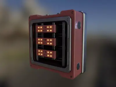 Server 3D model  Low-poly 3D model