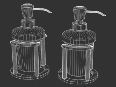  Bathroom Soap Dispenser Set Models, Marbled Black &amp; White 