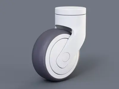 Caster Wheel Brakeless 2 3D model