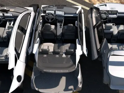 6 Highly detailed CAR Sedan Interior Bundle-unreal-vray-redshift 3D model