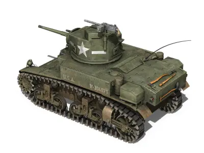 M3 Light Tank Stuart 3D model