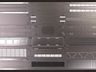 Sci Fi Interior Kitbash 3D model