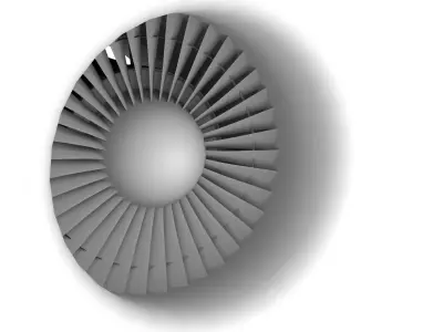 General Electric CF6 80C2 Optimized for Flight simulator use 3D model