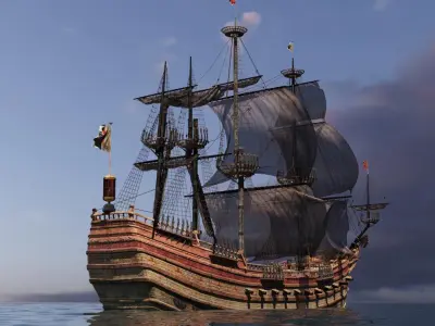Galleon Ship 3D model