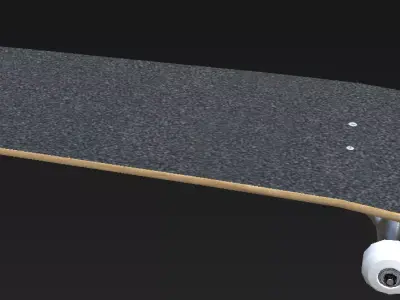 Skateboard for any game engine Low-poly 3D model