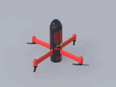 Redbull Drone Low-poly 3D model