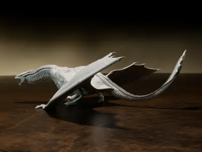 Syrax dragon fan art - pre supported - FREE model Free 3D print model